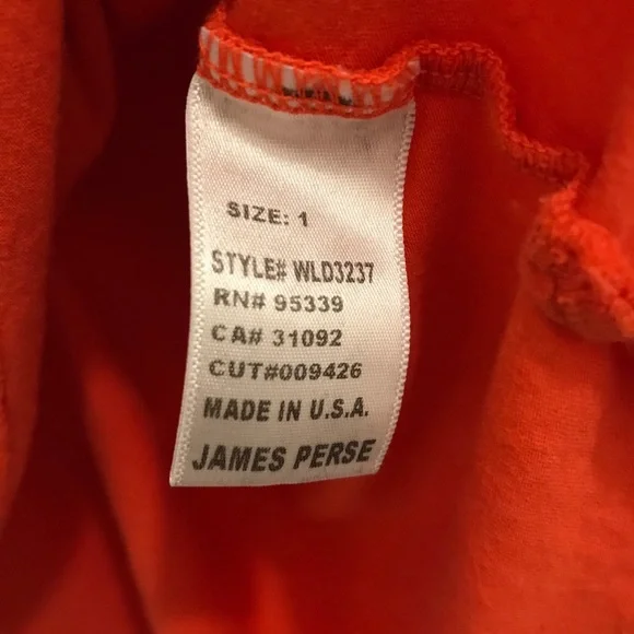 James Perse Standard Cropped T-Shirt orange small - Picture 7 of 10